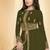Mehendi Faux Georgette Embroidered Wedding Wear Designer Anarkali Semi-Suit