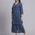 Women  blue cotton printed & hand work co-ord set (set of 2)
