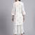Women  cream rayon printed & hand work co-ord set (set of 2)