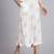 Women  cream rayon printed & hand work co-ord set (set of 2)