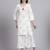 Women  cream rayon printed & hand work co-ord set (set of 2)