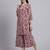Women  red cotton printed & hand work co-ord set (set of 2)