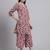 Women  red cotton printed & hand work co-ord set (set of 2)