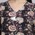 Women  black cotton printed & hand work co-ord set (set of 2)