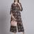 Women  black cotton printed & hand work co-ord set (set of 2)