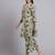 Women  green cotton printed & hand work co-ord set (set of 2)