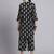 Women  black rayon printed & hand work co-ord set (set of 2)