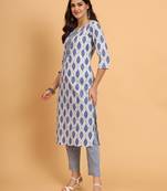 Women yellow cotton printed & embroidred trim work kurta bottom set