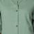 Women green cotton katha & trim work kurta bottom set