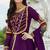 Purple Georgette Embroidered Wedding Wear Designer Anarkali Suit