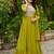 Paroot green georgette with embroidery beads sequins-work  ready to wear gown wtth dupatta