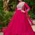 Rani pink georgette with embroidery beads sequins-work  ready to wear gown wtth dupatta