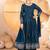 Teal blue faux blooming anarkali suit with heavy sequin & thread embroidery – full  stitched salwar kameez
