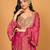 Red heavy simar silk sharara suit with embroidery work – full stitched salwar kameez