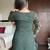 Green faux georgette sequence embroidered kurti with sharara and dupatta – designer salwar kameez