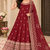 Maroon Vichitra Silk Anarkali Suit Zari Embroidery