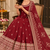 Maroon Vichitra Silk Anarkali Suit Zari Embroidery