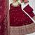 Maroon Vichitra Silk Anarkali Suit Zari Embroidery