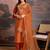 Rust viscose rayon heavy thread embroidery work kurta pant set