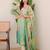 Multicolor assam silk print with work on neck kurta pant set
