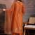 Rust viscose rayon heavy thread embroidery work kurta pant set