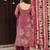 Onion pink silk printed kurta pant set