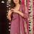 Onion pink silk printed kurta pant set
