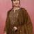 Mehendi viscose chanderi heavy thread embroidery work kurta pant set