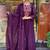 Wine viscose chanderi heavy thread embroidery work kurta pant set