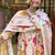 Cream cotton print with thread embroidery work kurta pant set