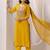 Mustard rayon heavy thread embroidery work kurta pant set