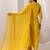 Mustard rayon heavy thread embroidery work kurta pant set
