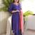 Purple viscose chanderi heavy thread embroidery work with jacquard dupatta kurta pant set