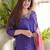 Purple viscose chanderi heavy thread embroidery work with jacquard dupatta kurta pant set