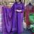 Purple p.v chanderi print with thread embroidery work kurta pant set