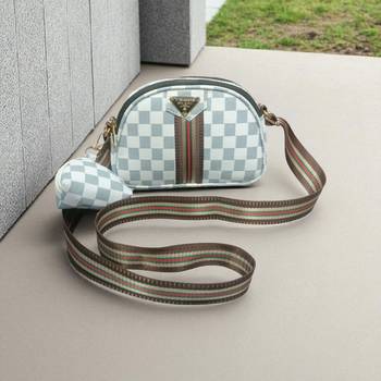 Trendy Checkered Sling Bag for Women | Stylish Crossbody PU Bag | 1