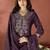 Wine vichitra heavy thread embroidery work kurta pant set