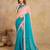 Chiffon Embroidery work Ombre Style Saree with Unstitched Blouse Piece