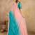 Chiffon Embroidery work Ombre Style Saree with Unstitched Blouse Piece