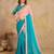 Chiffon Embroidery work Ombre Style Saree with Unstitched Blouse Piece