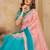 Chiffon Embroidery work Ombre Style Saree with Unstitched Blouse Piece