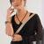 Black chiffon lace work party wear saree