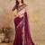 Chiffon Embroidery work Ombre Style Saree with Unstitched Blouse Piece