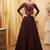 Brown Georgette Embroidered Wedding Wear Designer Anarkali Suit