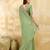 Trendmalls Chiffon Embroidery Sequence work Saree with Unstitched Blouse Piece