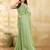 Trendmalls Chiffon Embroidery Sequence work Saree with Unstitched Blouse Piece