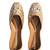 Gold mirror embroidered leather juttis