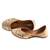 Gold mirror embroidered leather juttis