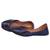 Blue solid leather juttis