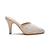 White beads embroidered Leather heels